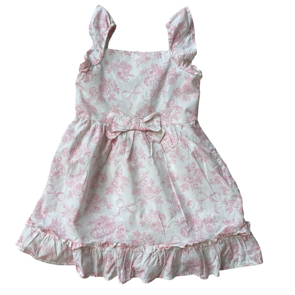 Gymboree pink and white toile dress Sz 6